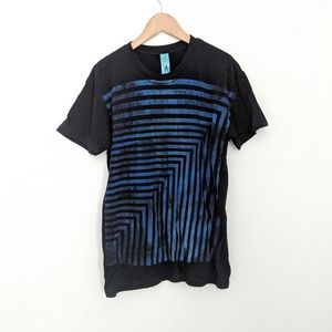 Black and Blue Geometric Women's Top